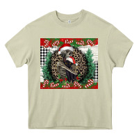 Mossy Merry Christmas skeleton Heavy Core Tee - NancyCooperArtShop