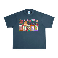 Midnight Navy He is risen Urban Heavy Tee - NancyCooperArtShop