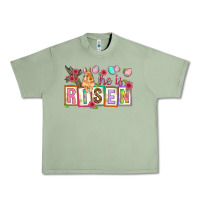 Oil Green He is risen Urban Heavy Tee - NancyCooperArtShop