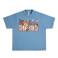 Pebble Blue He is risen Urban Heavy Tee - NancyCooperArtShop