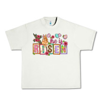 Pistachio He is risen Urban Heavy Tee - NancyCooperArtShop