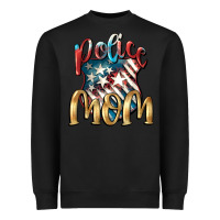 Black Police Mom Heavyweight Sweatshirt - FaDigitalArtStudio
