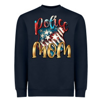 Navy Police Mom Heavyweight Sweatshirt - FaDigitalArtStudio