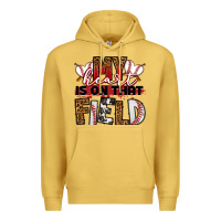 Antique Gold my heart is on that field baseball Premium Hoodie - RanaPortraitStore