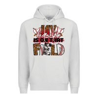 Dove Grey my heart is on that field baseball Premium Hoodie - RanaPortraitStore