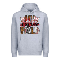 Heather Grey my heart is on that field baseball Premium Hoodie - RanaPortraitStore