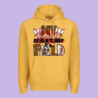 My Heart Is On That Field Baseball Premium Hoodie Designed By Ranaportraitstore