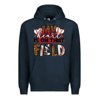 Navy my heart is on that field baseball Premium Hoodie - RanaPortraitStore