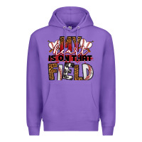 Purple my heart is on that field baseball Premium Hoodie - RanaPortraitStore
