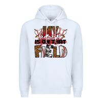 White my heart is on that field baseball Premium Hoodie - RanaPortraitStore