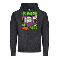 Vintage Black Horror movies and chill Vintage Hoodie - NancyCooperArtShop
