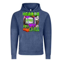 Vintage Denim Horror movies and chill Vintage Hoodie - NancyCooperArtShop