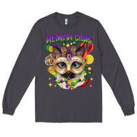 Smoke meowdi gras mardi gras cat Long Sleeve Tee - CowGirlArtShop