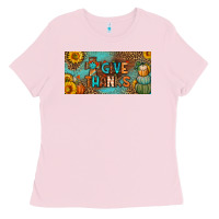 Bubblegum Pink give thanks license plate Ladies Tee - BundleAndBundleShop