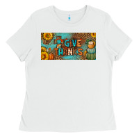 White give thanks license plate Ladies Tee - BundleAndBundleShop