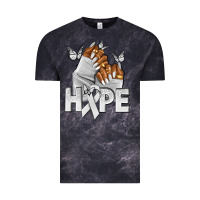 Cloud Black hope white ribbon lung cancer nails Vintage Tee - NancyCooperArtShop