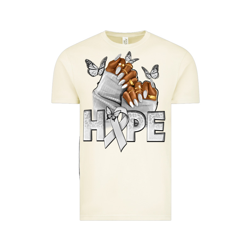 Hope White Ribbon Lung Cancer Nails Vintage Tee by NancyCooperArtShop | Teevron