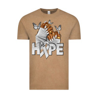Vintage Coffee hope white ribbon lung cancer nails Vintage Tee - NancyCooperArtShop