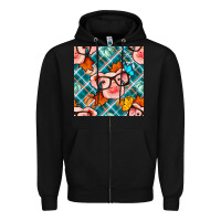 Black fall pig seamless pattern Zipper Hoodie - BundleAndBundleShop