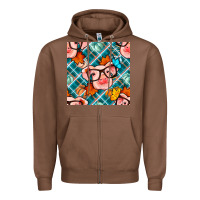 Chestnut fall pig seamless pattern Zipper Hoodie - BundleAndBundleShop