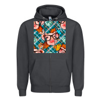 Smoke fall pig seamless pattern Zipper Hoodie - BundleAndBundleShop