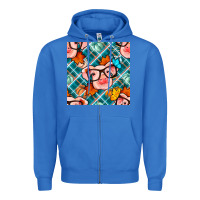 True Royal fall pig seamless pattern Zipper Hoodie - BundleAndBundleShop