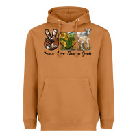 Meerkat Peace Love Saanen Goats Heavyweight Hoodie - LillyAllenDesigns