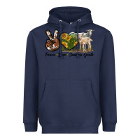 Navy Peace Love Saanen Goats Heavyweight Hoodie - LillyAllenDesigns