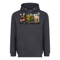 Smoke Peace Love Saanen Goats Heavyweight Hoodie - LillyAllenDesigns