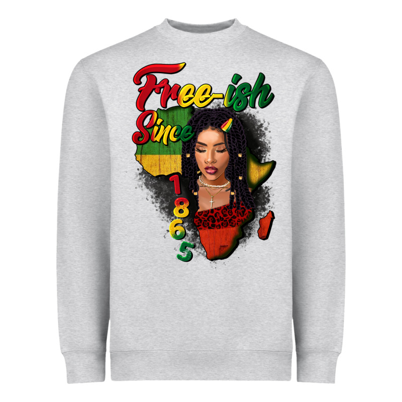 Free-ish Since 1865 Black Woman Heavyweight Sweatshirt by FaDigitalArtStudio | Teevron