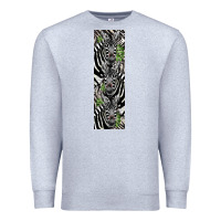 Heather Grey zebra Premium Sweatshirt - LillyAllenDesigns