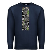 Navy zebra Premium Sweatshirt - LillyAllenDesigns
