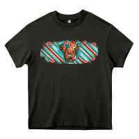 Asphalt cow floral Heavy Core Tee - JahusDesignShop