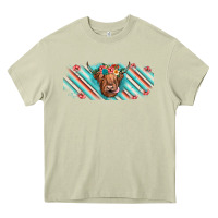 Mossy cow floral Heavy Core Tee - JahusDesignShop
