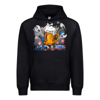 Black dad life beer and tools Urban Hoodie - BarkalooDesign