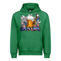Emerald dad life beer and tools Urban Hoodie - BarkalooDesign
