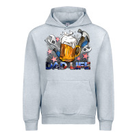 Heather Grey dad life beer and tools Urban Hoodie - BarkalooDesign