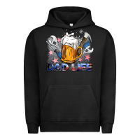 Pigment Black dad life beer and tools Urban Hoodie - BarkalooDesign