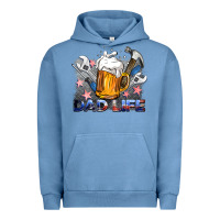 Pigment Pebble Blue dad life beer and tools Urban Hoodie - BarkalooDesign