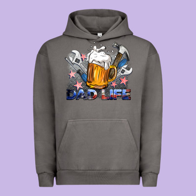 Dad Life Beer And Tools Urban Hoodie Designed By Barkaloodesign