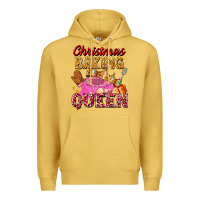 Antique Gold christmas baking queen Premium Hoodie - FaDigitalArtStudio