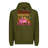 Army Green christmas baking queen Premium Hoodie - FaDigitalArtStudio