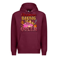 Burgundy christmas baking queen Premium Hoodie - FaDigitalArtStudio