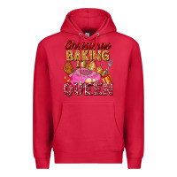 Cardinal christmas baking queen Premium Hoodie - FaDigitalArtStudio