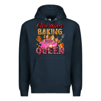 Navy christmas baking queen Premium Hoodie - FaDigitalArtStudio