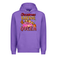 Purple christmas baking queen Premium Hoodie - FaDigitalArtStudio