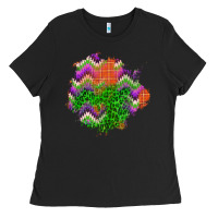 Black halloween patch Ladies Tee - BundleAndBundleShop