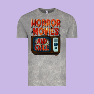 Horror Movies And Chill Vintage Tee Designed By Texasbilliewilder