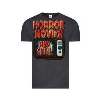 Vintage Black Horror Movies and Chill Vintage Tee - texasbilliewilder