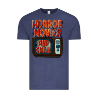 Vintage Denim Horror Movies and Chill Vintage Tee - texasbilliewilder